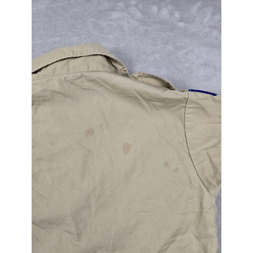 Boy Scouts of America Shirt Kids‎ Youth Large Tan Short Sleeve Patches Gorpcore